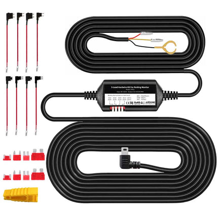 AZDome JYX04 hardwire kit Micro USB 3-wire