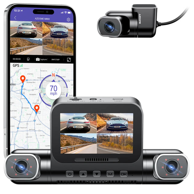 <tc>AZDome M660 4CH 128gb 2K Wifi GPS 360-graders dashcam</tc>