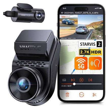 Vantrue S1 Pro Dual 2.7K Wifi GPS dashcam