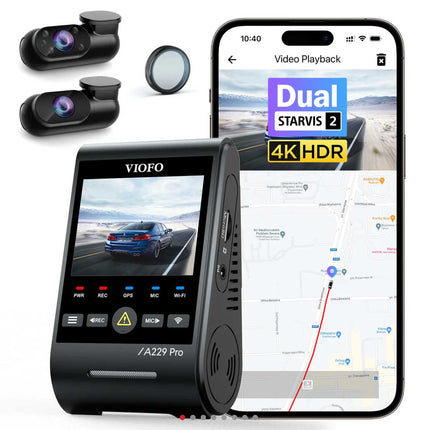 Viofo A229 Pro 3CH 4K Wifi GPS dashcam