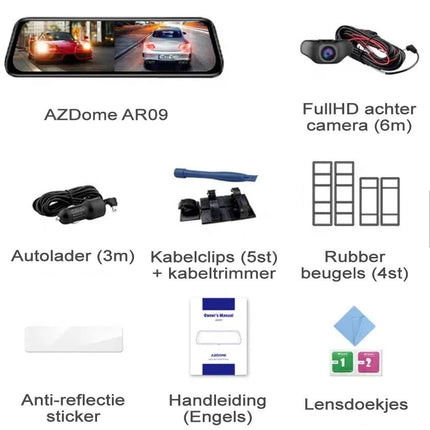 AZDome AR09 QuadHD 2CH Wifi innerbackspegel dashcam