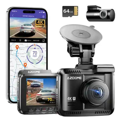 <tc>AZDome GS63H Pro True 4K 2CH Wifi GPS 64gb dashcam</tc>