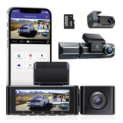 <tc>AZDome M550 Pro 3CH 4K Wifi GPS 64gb dashcam</tc>