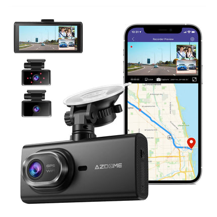 <tc>AZDome M560 3CH 4K Wifi GPS 128gb dashcam</tc>