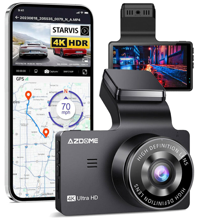 <tc>AZDome M63 Pro True 4K 64gb Wifi GPS dashcam</tc>