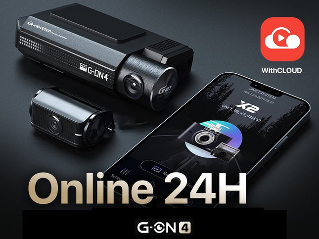 Gnet G-ON4 2CH 4K Cloud Wifi GPS 64gb dashcam