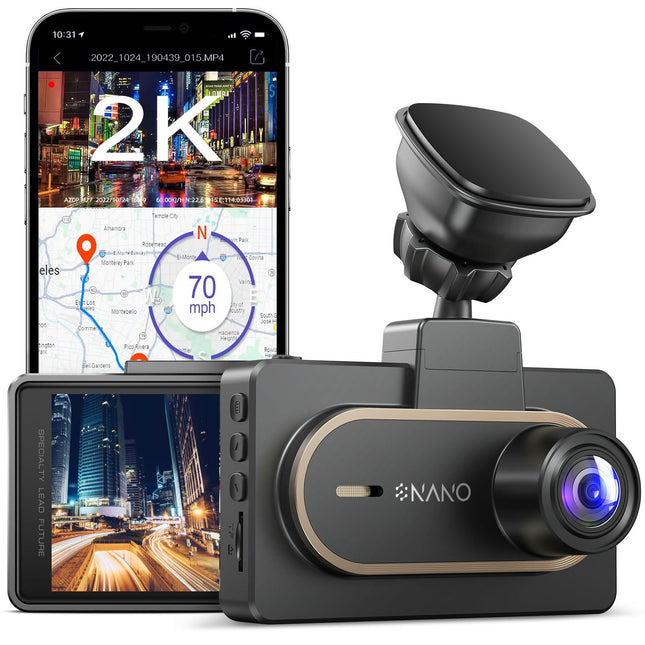 Nanocam M27 2K QuadHD Wifi GPS 32gb dashcam