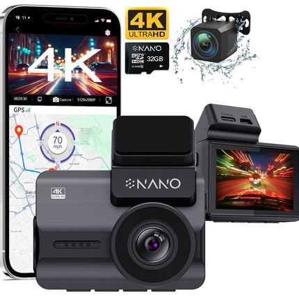 <tc>Nanocam M68 4K 2CH Wifi GPS 32gb dashcam</tc>