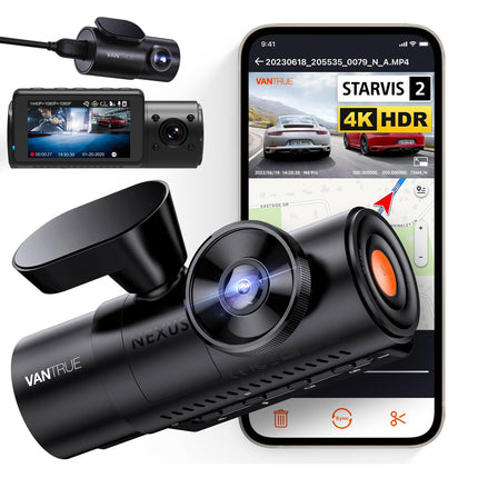 Vantrue N4 Pro Triple 3CH 4K Wifi GPS dashcam